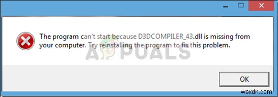फिक्स:D3DCompiler_47.dll गायब है 
