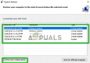 ठीक करें:सिस्टम पुनर्स्थापना कार्य नहीं कर रहा है