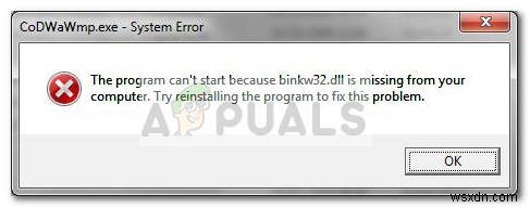 ठीक करें:binkw32.dll में त्रुटि नहीं है