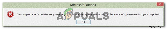 ठीक करें:आपके संगठन की नीतियां हमें आपके लिए यह कार्रवाई पूरी करने से रोक रही हैं 