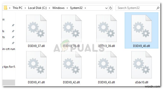 फिक्स:d3dx9_40.dll गायब है या विंडोज़ पर चलने के लिए डिज़ाइन नहीं किया गया है 