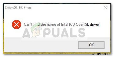 फिक्स:इंटेल आईसीडी ओपनजीएल ड्राइवर का नाम नहीं मिल रहा है 