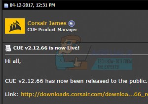 ठीक करें:Corsair उपयोगिता इंजन अपडेट त्रुटि