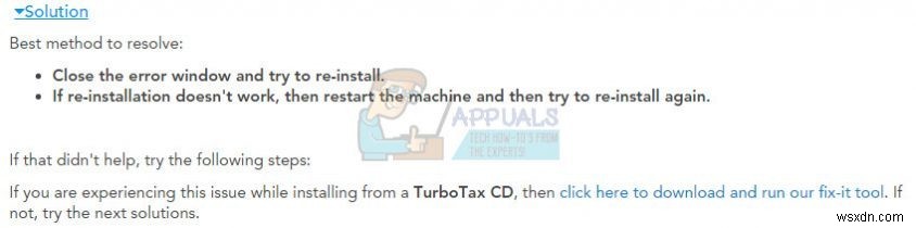 फिक्स:TurboTax त्रुटि कोड 65535  अप्रत्याशित त्रुटि  