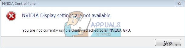 ठीक करें:आप वर्तमान में NVIDIA GPU से जुड़े डिस्प्ले का उपयोग नहीं कर रहे हैं