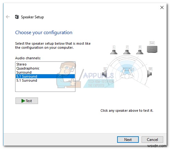 Windows 10 पर 5.1 सराउंड साउंड को कैसे कॉन्फ़िगर और टेस्ट करें