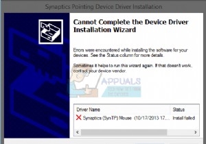 फिक्स:विंडोज 10 . पर सिनैप्टिक्स टचपैड ड्राइवर स्थापित नहीं कर सकता 
