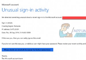 फिक्स:Microsoft खाता असामान्य साइन-इन गतिविधि 