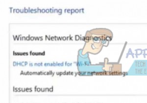 ठीक करें:वाईफ़ाई के लिए DHCP सक्षम नहीं है