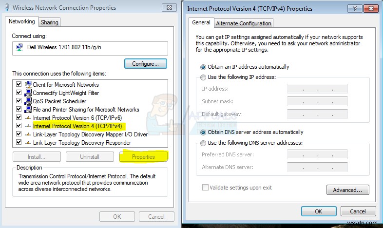 ठीक करें:वाईफ़ाई के लिए DHCP सक्षम नहीं है