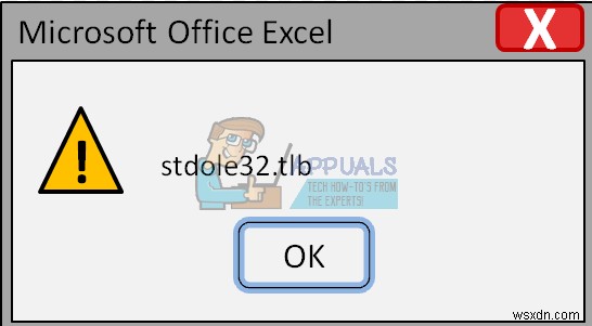 फिक्स:Microsoft Excel 2007 त्रुटि stdole32.tlb 
