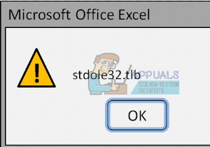 फिक्स:Microsoft Excel 2007 त्रुटि stdole32.tlb 