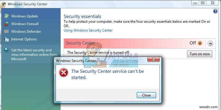 फिक्स:विंडोज सुरक्षा केंद्र सेवा शुरू नहीं की जा सकती 