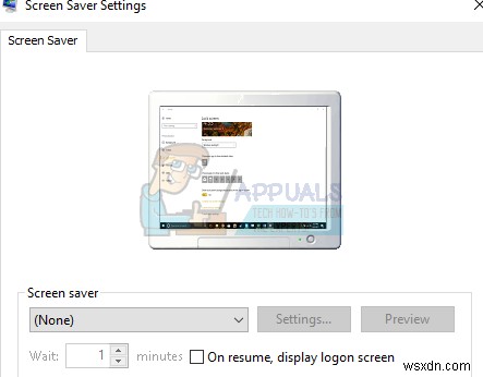 ठीक करें:Windows 10 स्क्रीनसेवर प्रारंभ नहीं होगा