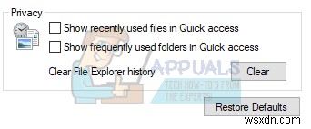फिक्स:विंडोज 10 पर फाइल एक्सप्लोरर धीमा 