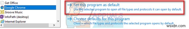 फिक्स:क्रोम को डिफ़ॉल्ट ब्राउज़र के रूप में सेट नहीं कर सकता विंडोज 10 