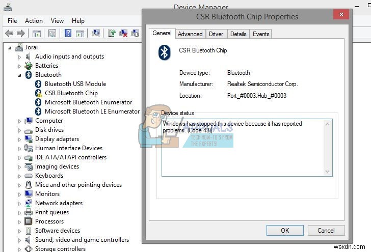 ठीक करें:विंडोज़ ने इस डिवाइस को बंद कर दिया है क्योंकि इसने समस्याओं की सूचना दी है। (कोड 43) विंडोज़ 10
