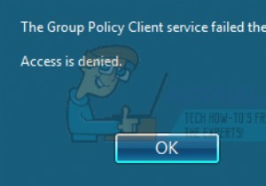 फिक्स:समूह नीति क्लाइंट सेवा लॉगऑन में विफल रही 