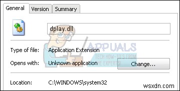 फिक्स:dplay.dll त्रुटि याद आ रही है 