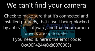 फिक्स:हम विंडोज 10 . पर आपकी कैमरा त्रुटि नहीं ढूंढ सकते 