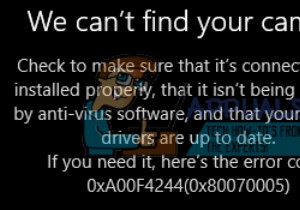 फिक्स:हम विंडोज 10 . पर आपकी कैमरा त्रुटि नहीं ढूंढ सकते 