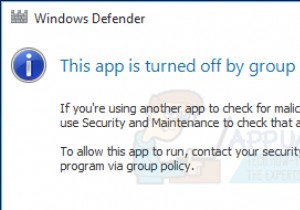Windows Defender त्रुटि को कैसे ठीक करें  यह ऐप समूह नीति द्वारा बंद है 