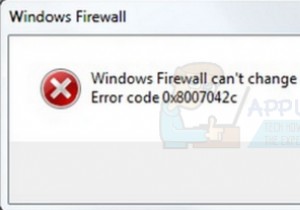 FIX:Windows फ़ायरवॉल त्रुटि 0x8007042c