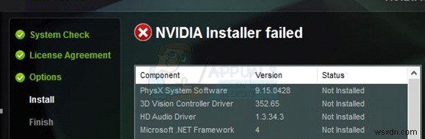फिक्स:NVIDIA ड्राइवर NVIDIA इंस्टालर विफल त्रुटि के साथ विफल रहता है 