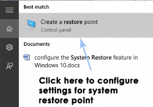 कैसे करें:विंडोज 10 में सिस्टम रिस्टोर को कॉन्फ़िगर करें 