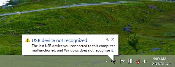 फिक्स:यूएसबी डिवाइस विंडोज 10 . पर मान्यता प्राप्त नहीं है 