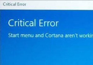 फिक्स:स्टार्ट मेन्यू और कोरटाना काम नहीं कर रहे हैं 