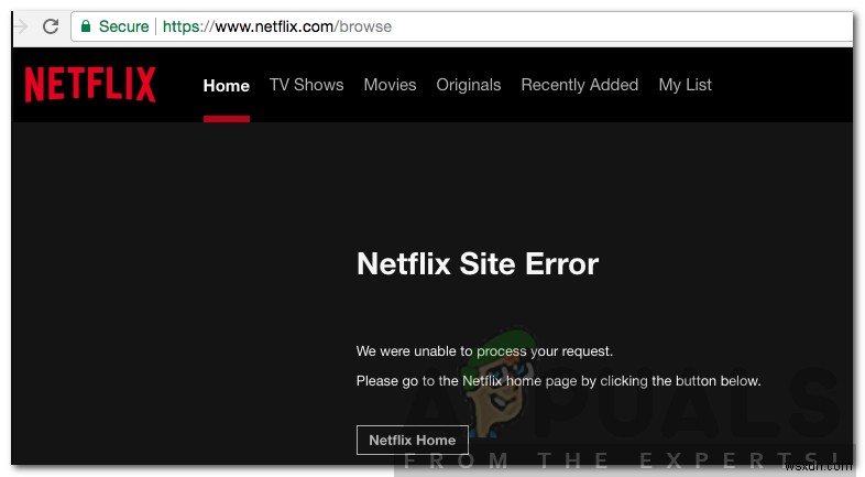 Netflix साइट त्रुटि को कैसे ठीक करें