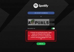 फिक्स:स्पॉटिफाई एरर कोड 17 