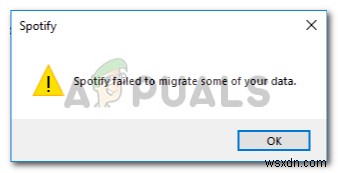 फिक्स:Spotify आपके कुछ डेटा को माइग्रेट करने में विफल रहा 