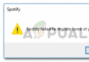 फिक्स:Spotify आपके कुछ डेटा को माइग्रेट करने में विफल रहा 