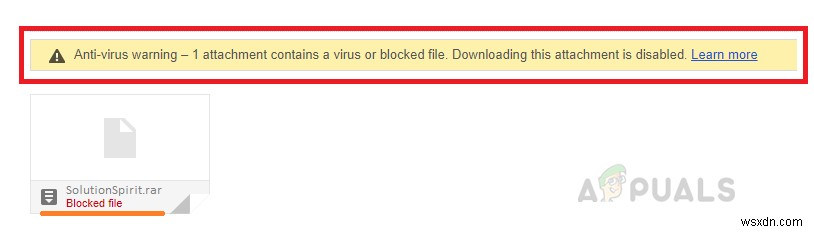 [फिक्स] एंटी-वायरस चेतावनी - जीमेल में अटैचमेंट डाउनलोड करना अक्षम है 