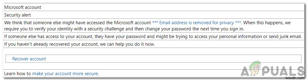क्या  security-noreply-account@accountprotection.microsoft.com  के ईमेल सुरक्षित हैं?