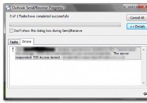 फिक्स:ईमेल भेजते समय एसएमटीपी त्रुटि 550 