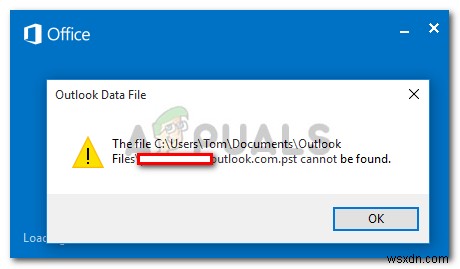 फिक्स:Outlook.pst नहीं मिल सका 
