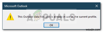 फिक्स:Outlook.pst नहीं मिल सका 