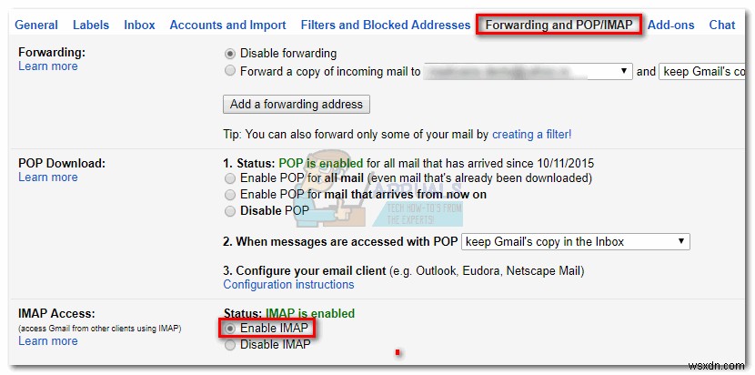 ठीक करें:आपका IMAP सर्वर आपको  अमान्य क्रेडेंशियल्स  अलर्ट करना चाहता है