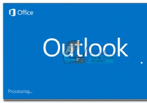 ठीक करें:आउटलुक प्रोसेसिंग पर अटका हुआ है