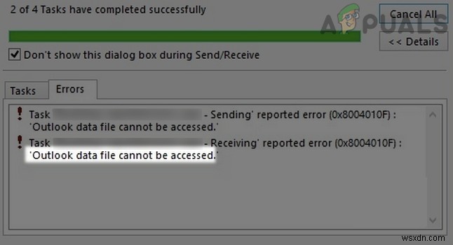 विंडोज़ पर  (0x8004010F) कैसे ठीक करें:आउटलुक डेटा फ़ाइल तक नहीं पहुंचा जा सकता ? 