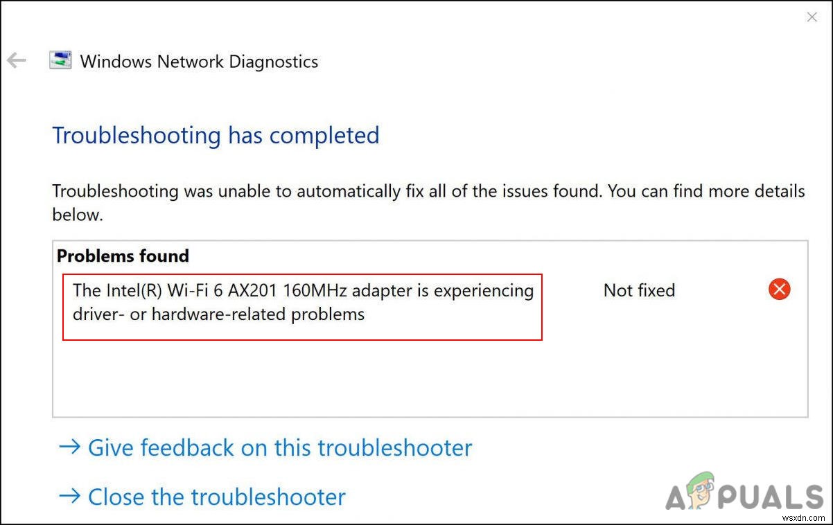 इंटेल (आर) वाई-फाई 6 AX201 160MHz काम नहीं कर रहा है? यहाँ फिक्स है! 