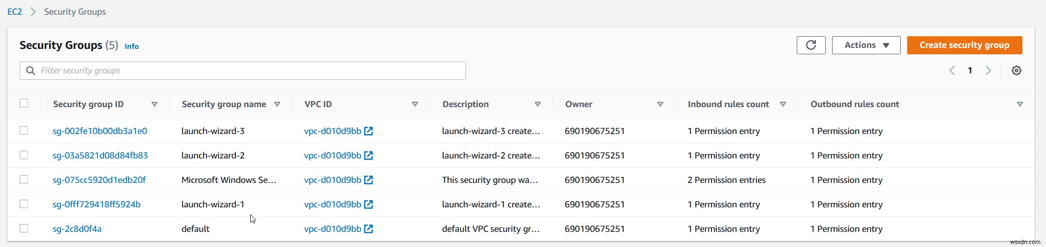 AWS EC2 इंस्टेंस को दूसरे सुरक्षा समूह में कैसे ले जाएँ? 