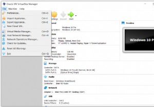 Oracle VM VirtualBox (मेनू) को समझना 