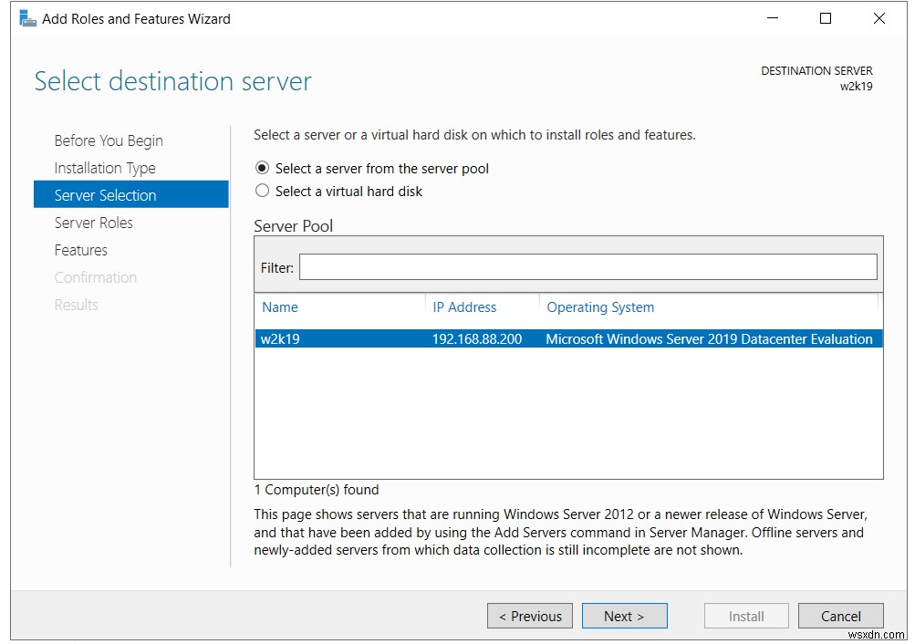 Windows Server 2019 में Hyper-V रोल इंस्टाल करें