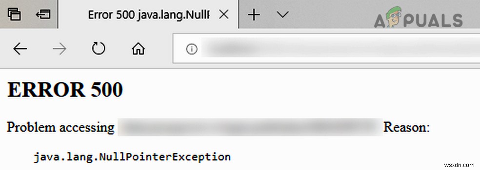  त्रुटि 500:Java.Lang.NullPointerException  को कैसे ठीक करें 