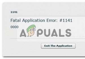 [FIX] रोसेटा स्टोन  घातक अनुप्रयोग त्रुटि 1141 