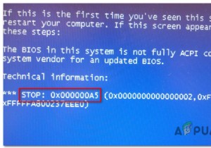 Windows 7 स्थापित करते समय STOP त्रुटि 0x000000A5 ठीक करें 